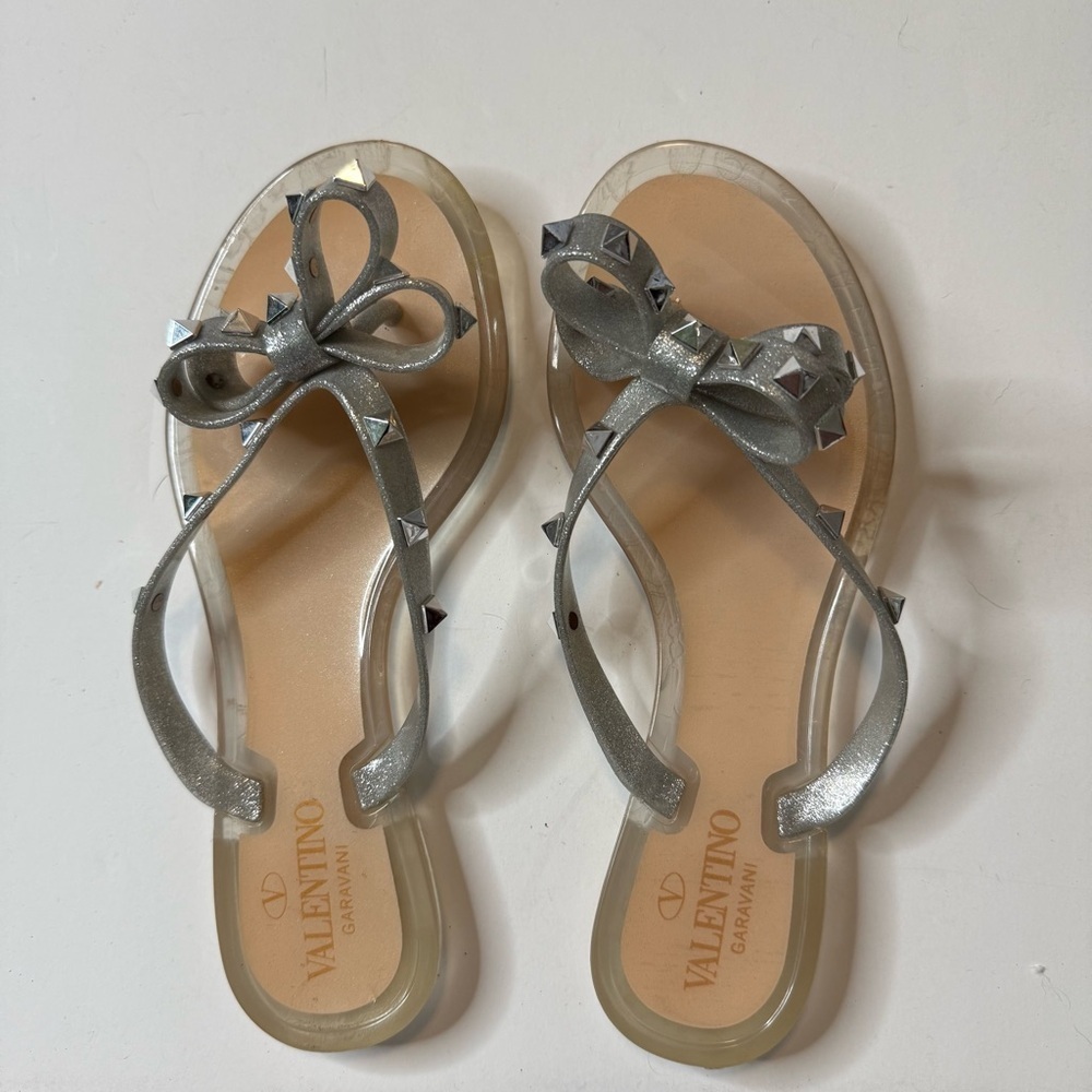 Valentino Silver Strappy Sandals - Picture 4 of 8